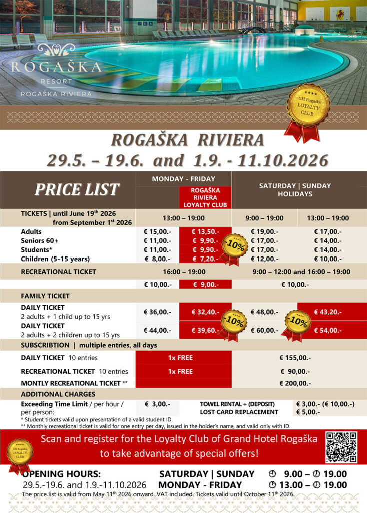 Pricelist 2026